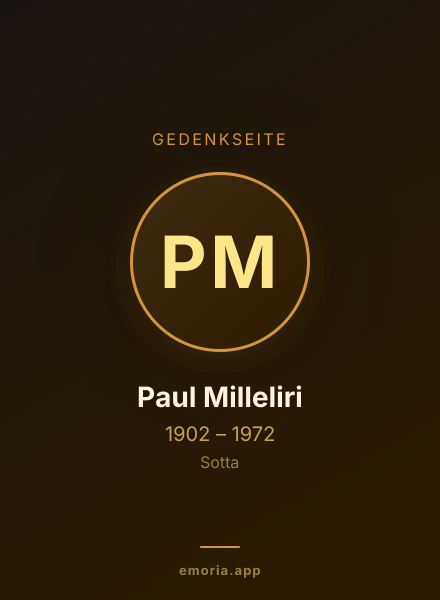 Gedenkportrait von Paul Milleliri