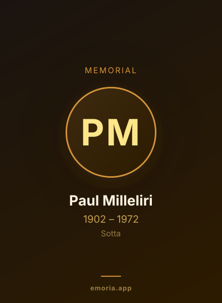 Memorial portrait of Paul Milleliri