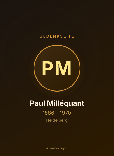 Gedenkportrait von Paul Milléquant