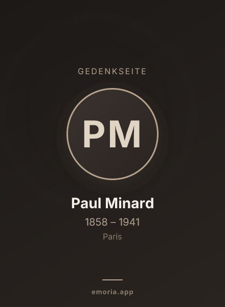 Gedenkportrait von Paul Minard