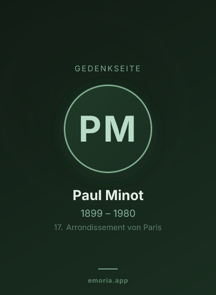 Gedenkportrait von Paul Minot