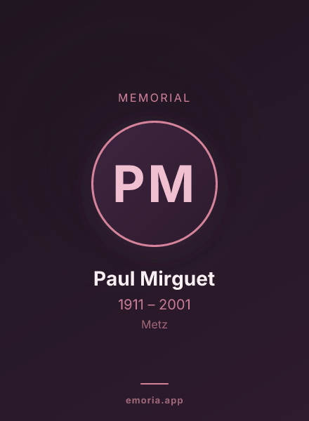 Memorial portrait of Paul Mirguet