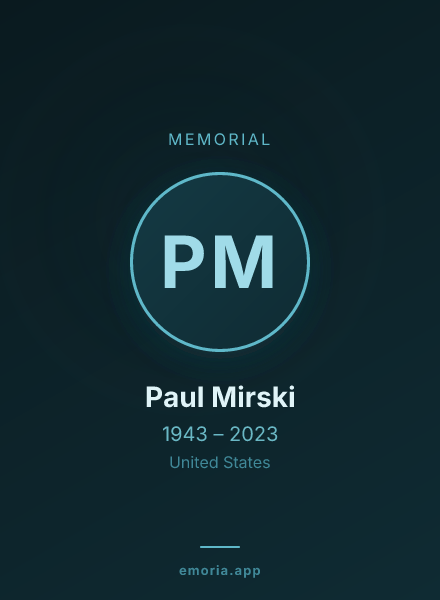Memorial portrait of Paul Mirski