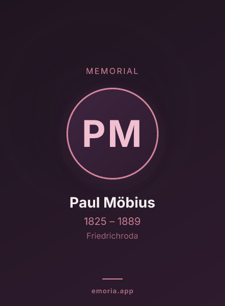 Memorial portrait of Paul Möbius