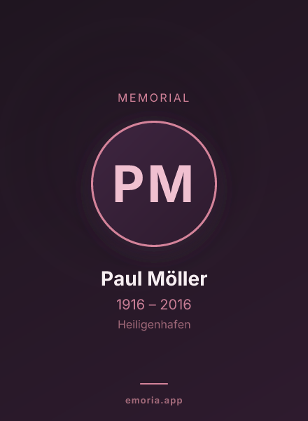 Memorial portrait of Paul Möller