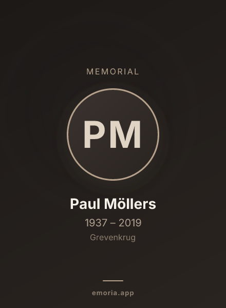 Memorial portrait of Paul Möllers