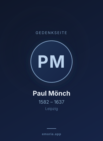 Gedenkportrait von Paul Mönch