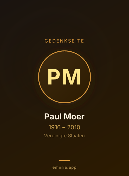 Gedenkportrait von Paul Moer