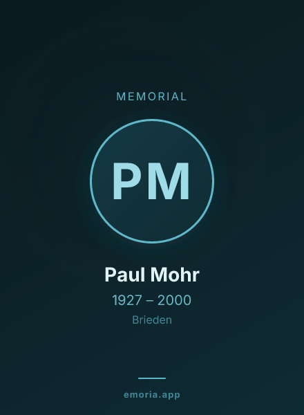 Memorial portrait of Paul Mohr