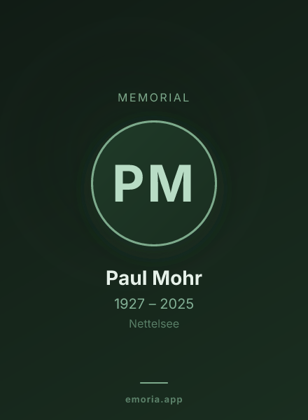 Memorial portrait of Paul Mohr