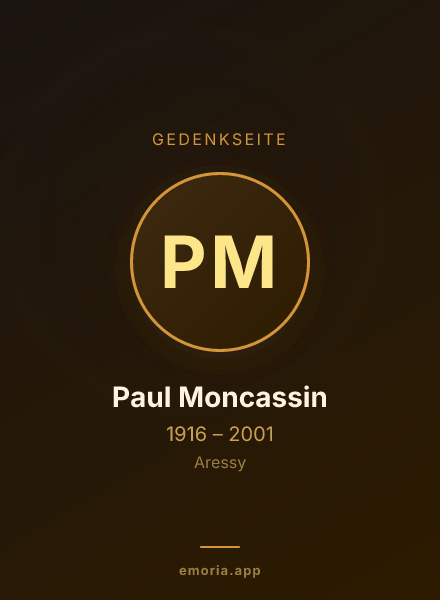 Gedenkportrait von Paul Moncassin
