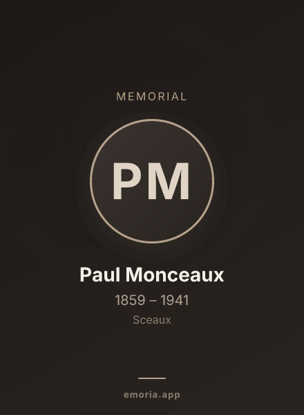 Memorial portrait of Paul Monceaux