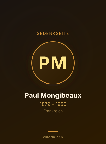 Gedenkportrait von Paul Mongibeaux