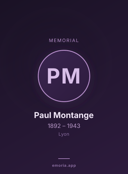 Memorial portrait of Paul Montange