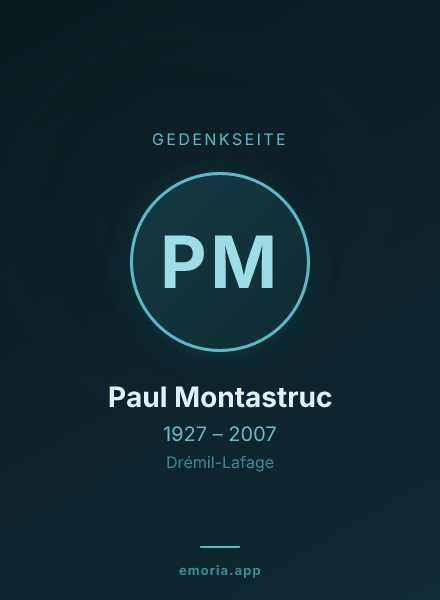 Gedenkportrait von Paul Montastruc
