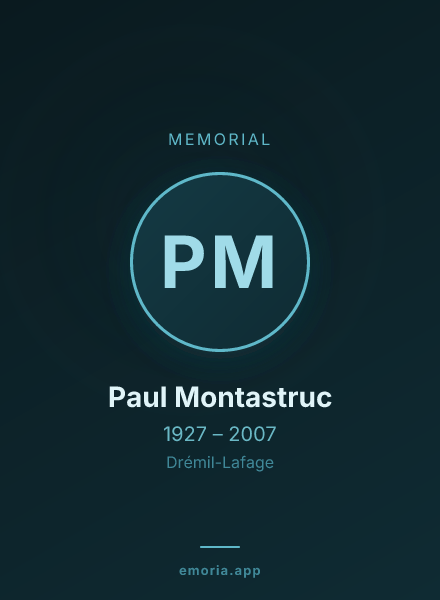 Memorial portrait of Paul Montastruc