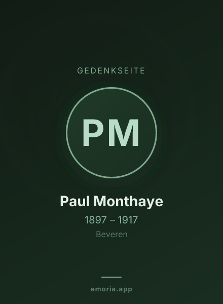 Gedenkportrait von Paul Monthaye