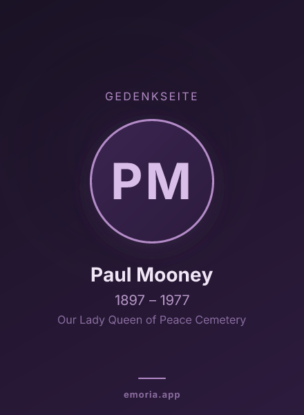 Gedenkportrait von Paul Mooney