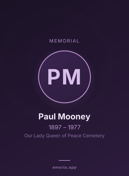 Memorial portrait of Paul Mooney