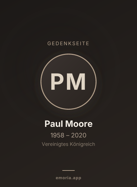 Gedenkportrait von Paul Moore