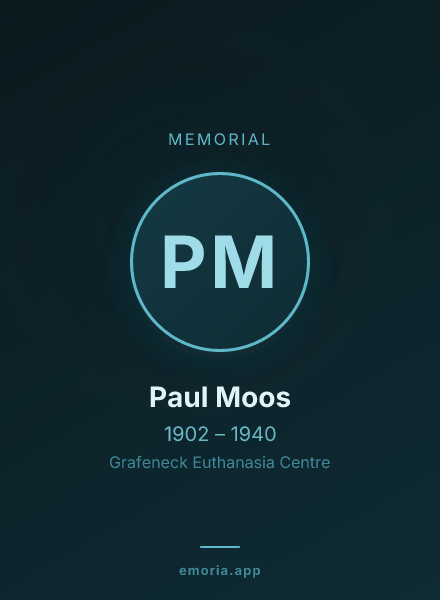 Memorial portrait of Paul Moos