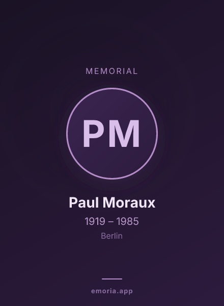 Memorial portrait of Paul Moraux