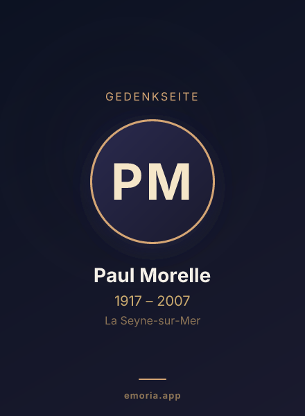 Gedenkportrait von Paul Morelle