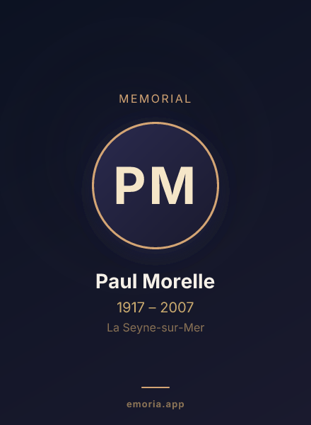 Memorial portrait of Paul Morelle
