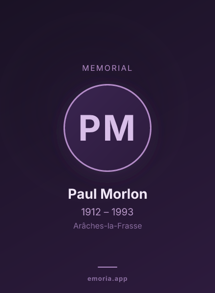 Memorial portrait of Paul Morlon