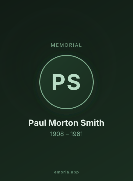 Memorial portrait of Paul Morton Smith