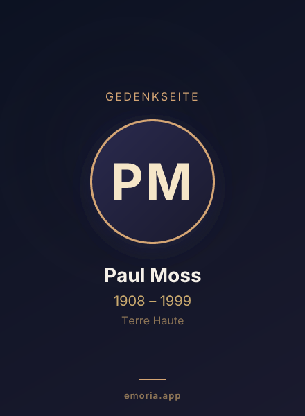 Gedenkportrait von Paul Moss