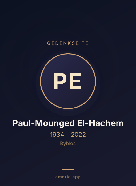 Gedenkportrait von Paul-Mounged El-Hachem
