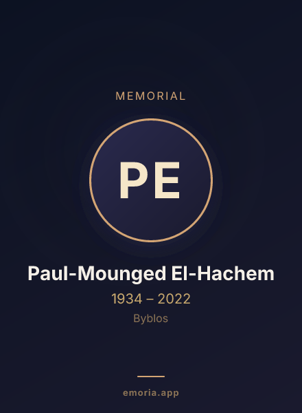 Memorial portrait of Paul-Mounged El-Hachem