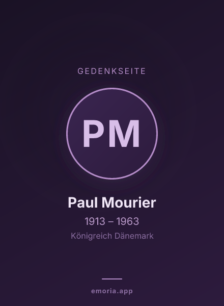 Gedenkportrait von Paul Mourier