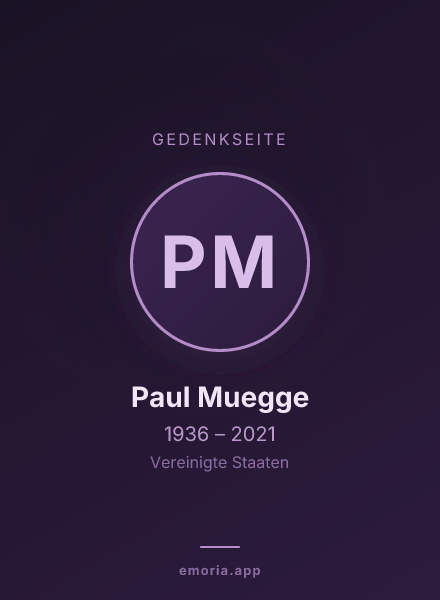 Gedenkportrait von Paul Muegge