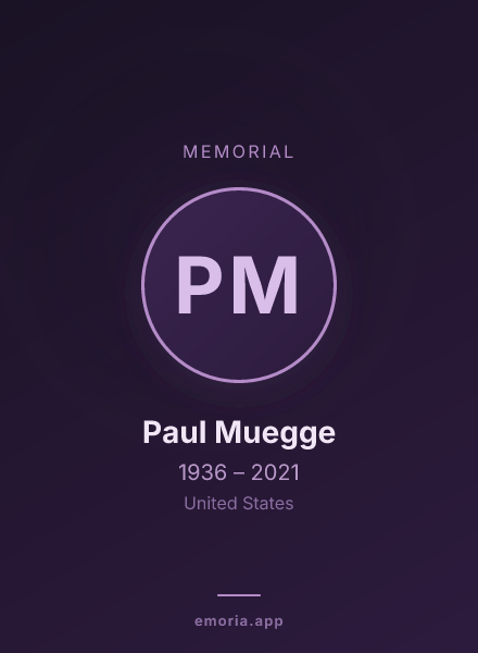 Memorial portrait of Paul Muegge