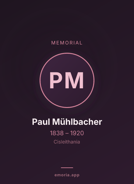 Memorial portrait of Paul Mühlbacher