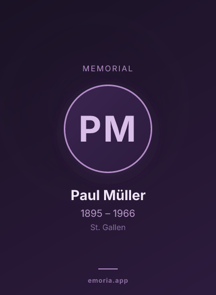 Memorial portrait of Paul Müller