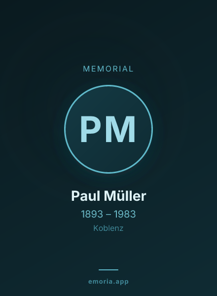 Memorial portrait of Paul Müller