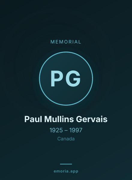Memorial portrait of Paul Mullins Gervais
