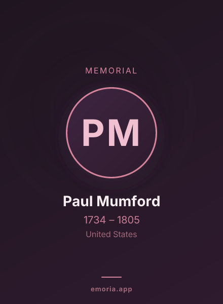 Memorial portrait of Paul Mumford