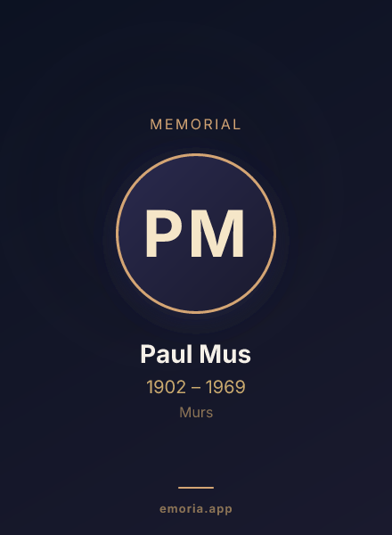 Memorial portrait of Paul Mus
