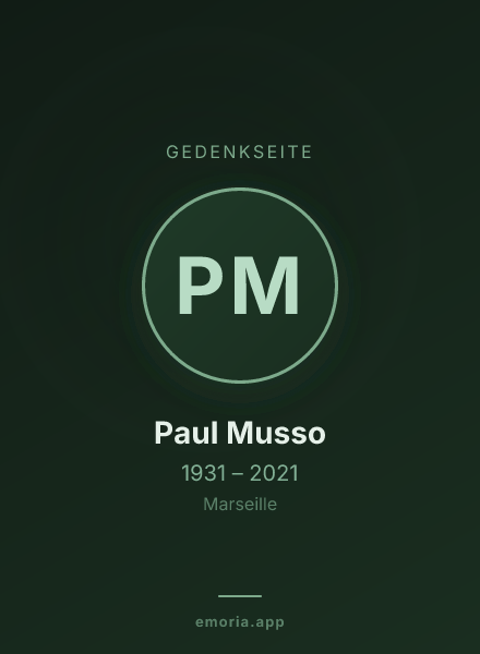 Gedenkportrait von Paul Musso
