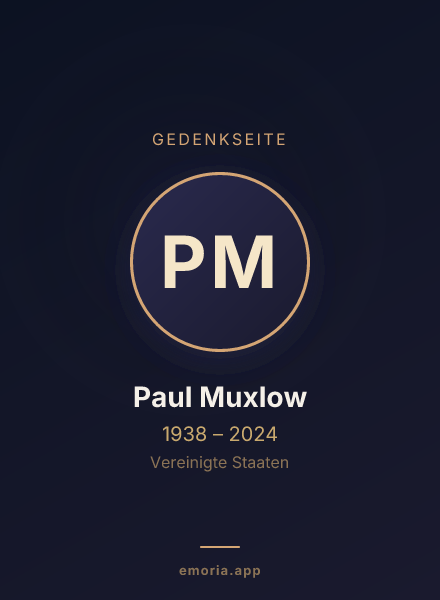 Gedenkportrait von Paul Muxlow