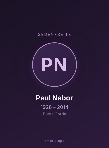 Gedenkportrait von Paul Nabor