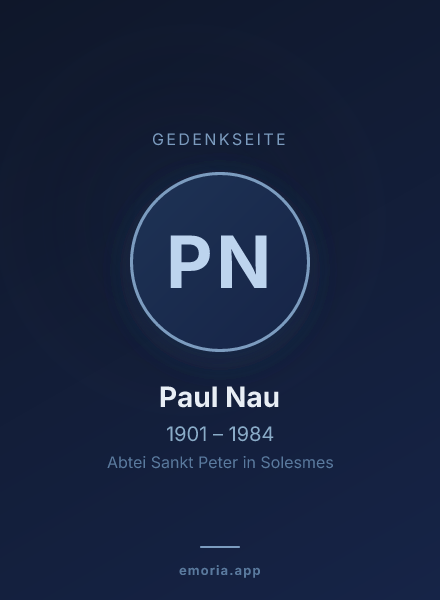 Gedenkportrait von Paul Nau