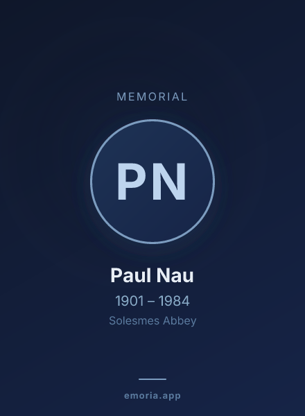 Memorial portrait of Paul Nau