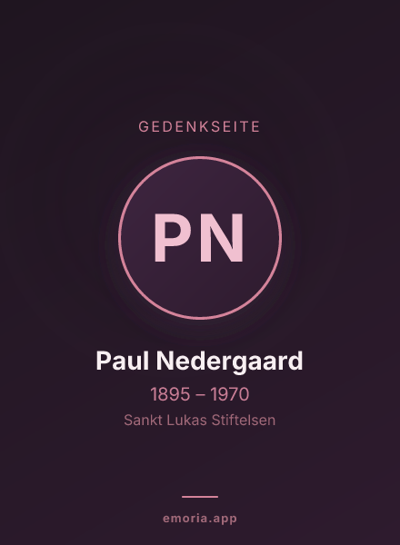 Gedenkportrait von Paul Nedergaard
