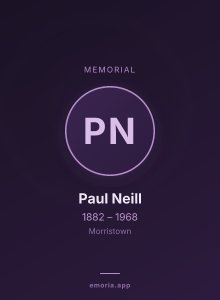 Memorial portrait of Paul Neill