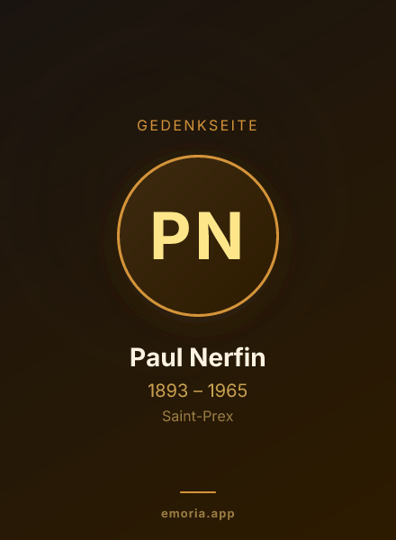 Gedenkportrait von Paul Nerfin